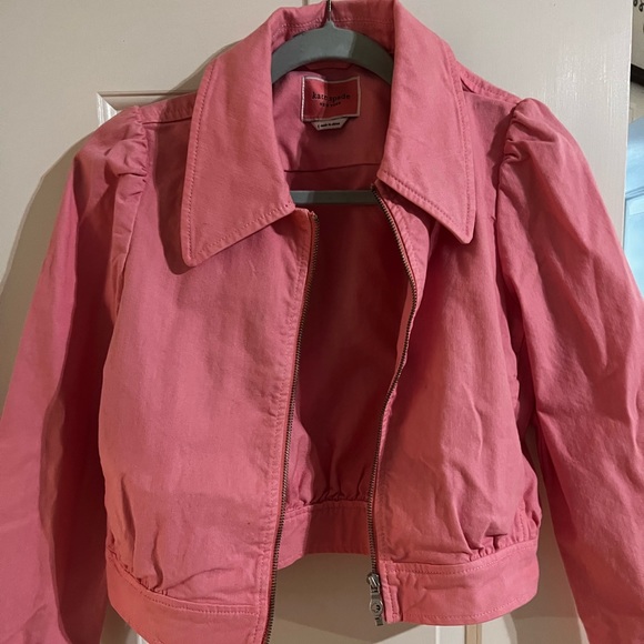 Kate Spade Pink Denim Crop Jacket
